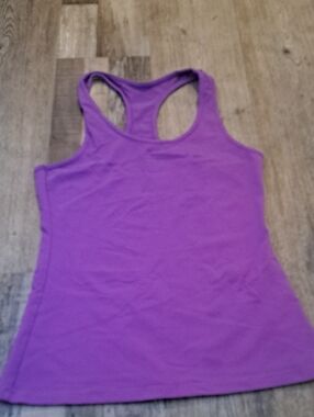 Montiel Purple Racerback Tank Top - Lightweight Stretch